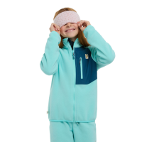 Namuk Avan Bio-Fleecejacke, Manbali blue / Deep petrol, 128/134