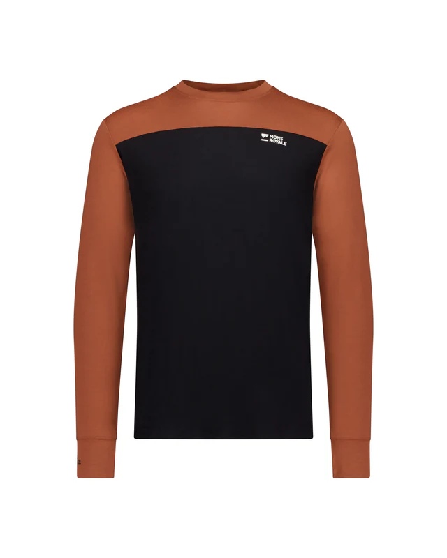 Mons Royale Yotei Merino Long Sleeve, Sienna / Black, Grösse S