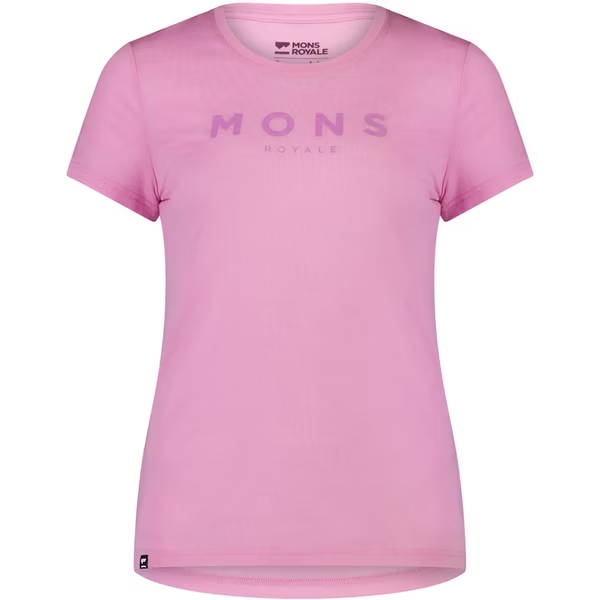 Mons Royale W  Icon Merino Air-Con Tee Pop Pink