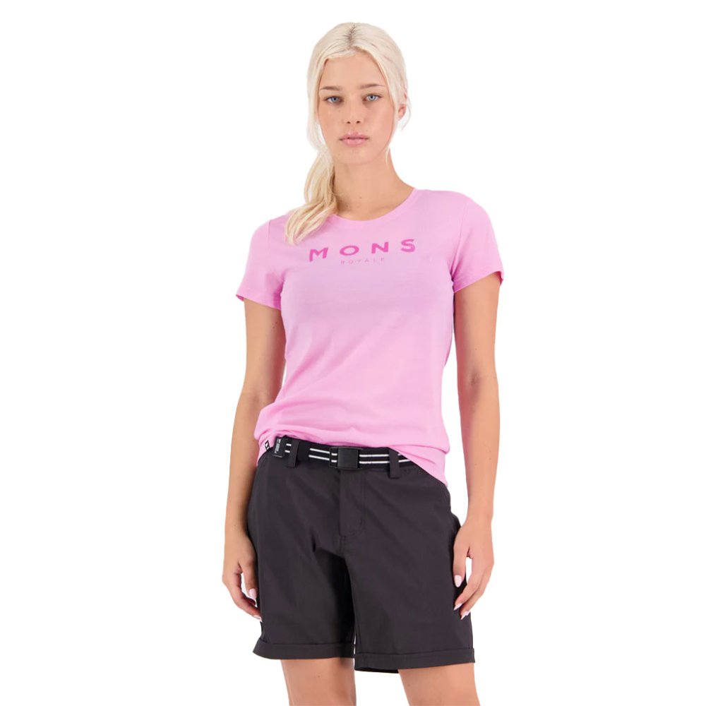 Mons Royale W  Icon Merino Air-Con Tee Pop Pink