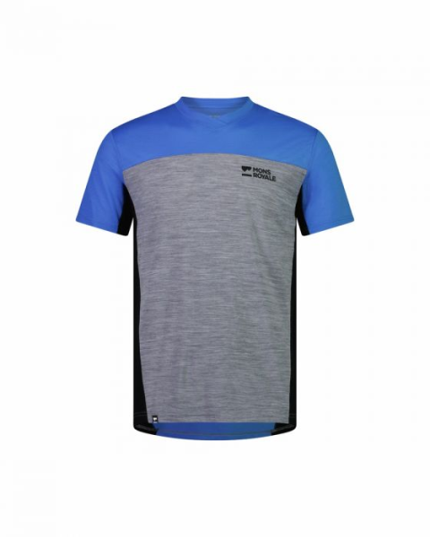 Mons Royale M Redwood Merino Air-Con VT Blue Gravel