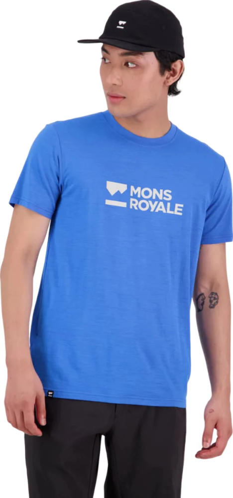 Mons Royale M Icon Merino Air-Con T-Shirt Pop Blue
