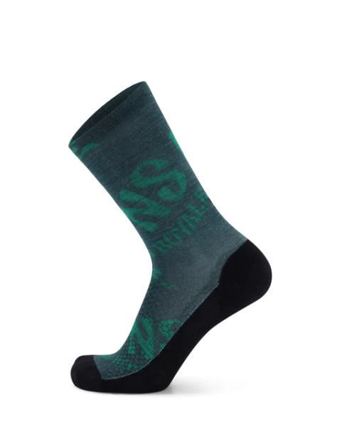 Mons Royale Atlas Merino Crew Sock Green Trippy