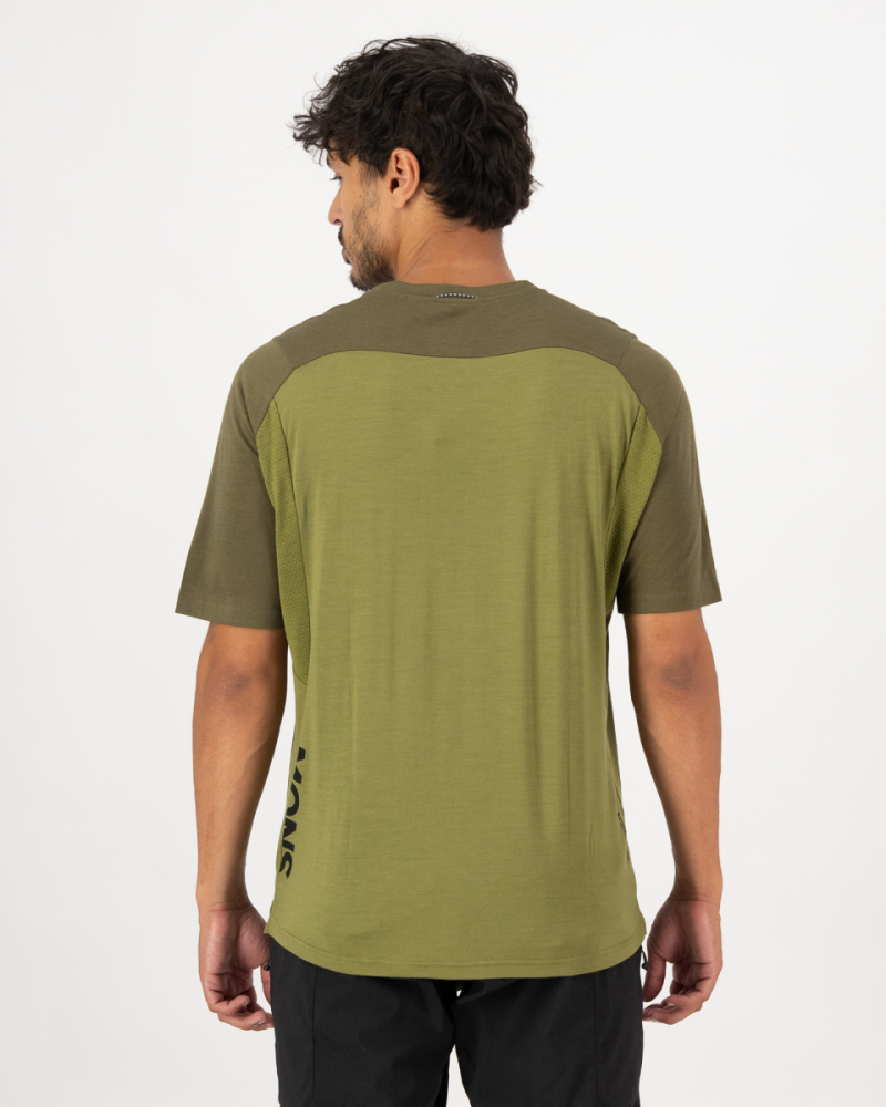 Mons Royale Diversion Merino Bike Jersey Short Sleeve, Fern / Olive, Grösse X