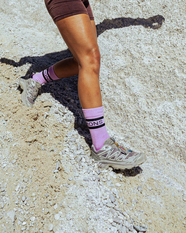 Mons Royale Signature Merino Crew Sock, Pastel Purple
