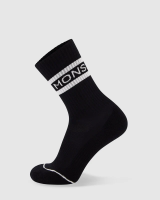 Mons Royale Signature Merino Crew Sock, Black / White