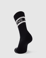 Mons Royale Signature Merino Crew Sock, Black / White