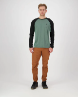 Mons Royale Tarn Merino Long Sleeve, Cypress / Black / Thyme