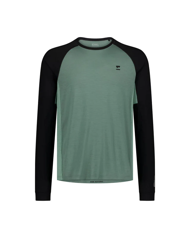 Mons Royale Tarn Merino Long Sleeve, Cypress / Black / Thyme