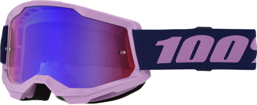 100percent Strata 2 Goggle Purple - Red/Blue Mirror Lens