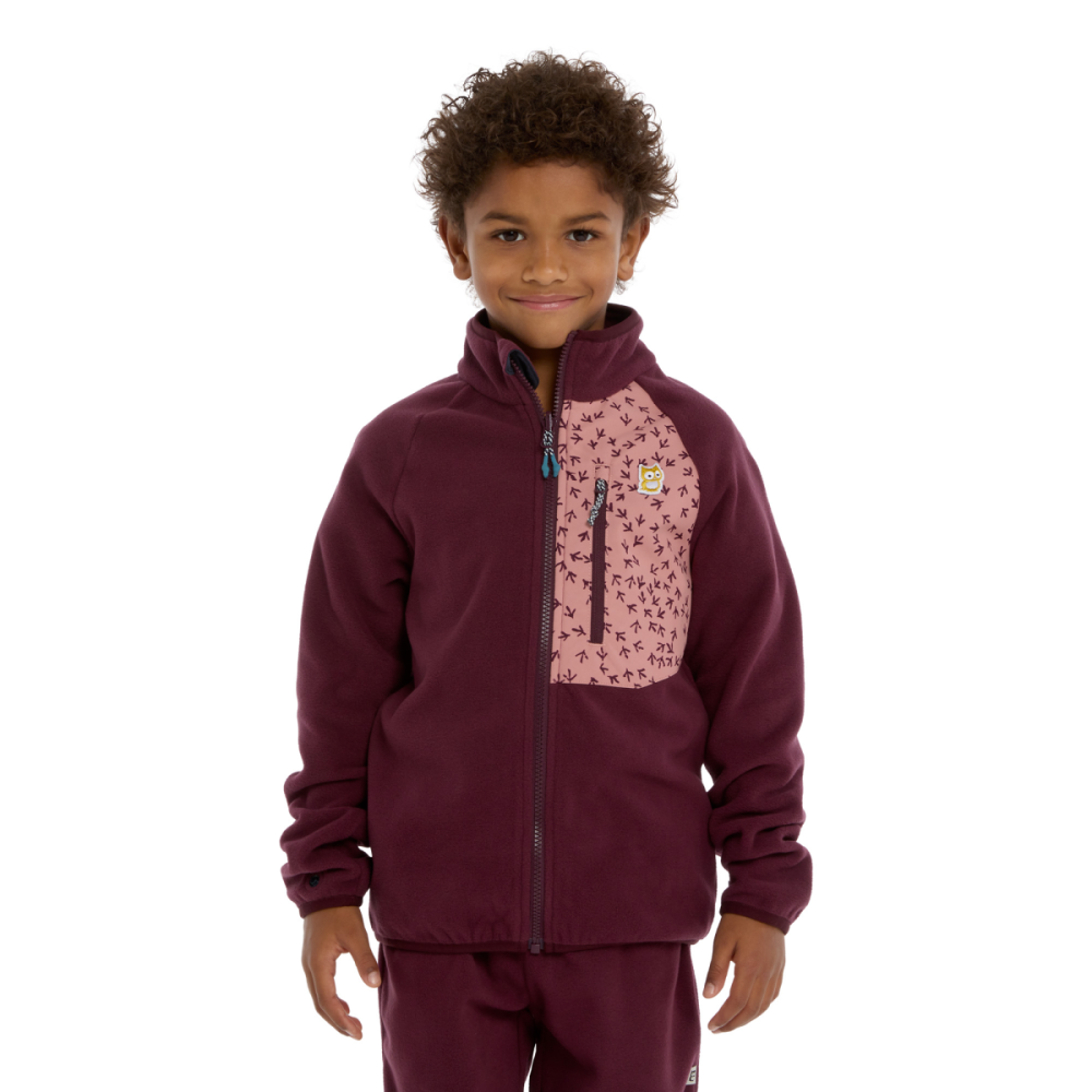 Namuk Avan Bio-Fleecejacke "Senso", Mulberry / Dark rose, 116/122