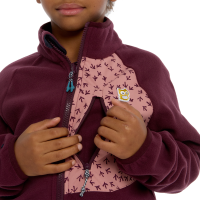 Namuk Avan Bio-Fleecejacke "Senso", Mulberry / Dark rose, 116/122
