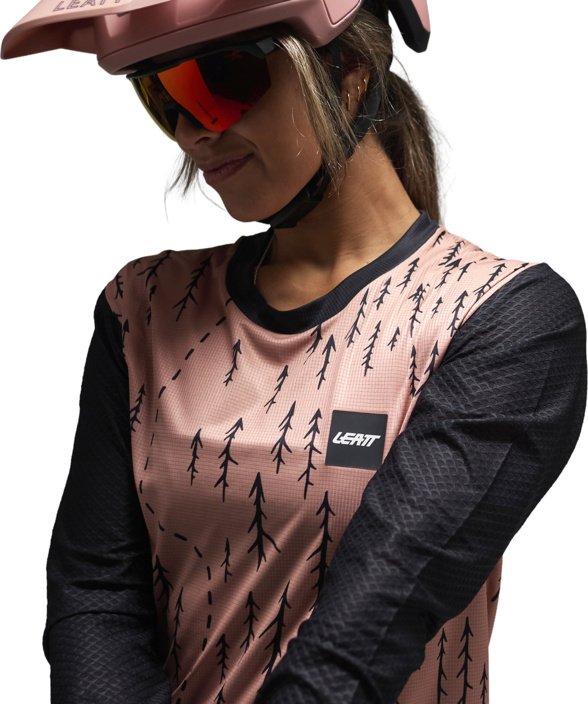 Leatt MTB Trail 3.0 Long Sleeve Jersey W trails pink M