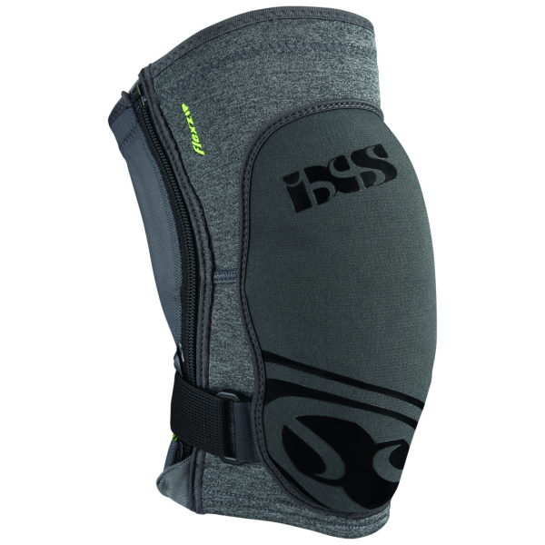 IXS flow zip knieschoner grau