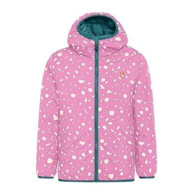 Namuk Glow wendbare PrimaLoft Jacke "Underground", Jade green / Taffy, 116/122