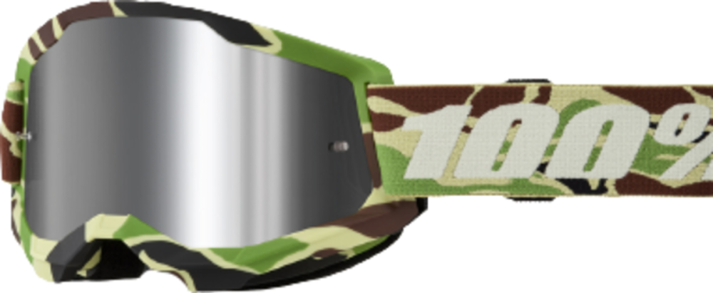 100percent STRATA 2 Goggle War Camo - Mirror Silver Lens