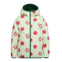 Namuk Glow wendbare PrimaLoft Jacke "Legna polka" Mountain green/Off white 140/146
