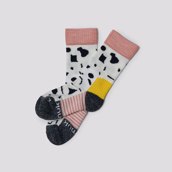 Namuk Peak Merino Wandersocken Off white/Sunset rose 27-30