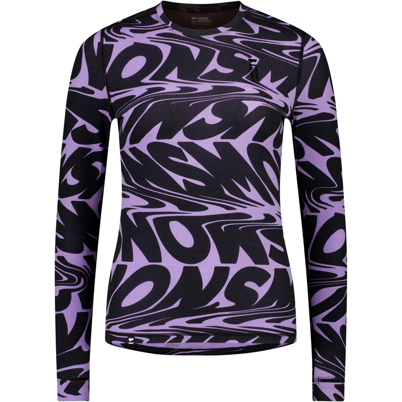 Mons Royale Cascade Merino Flex 200 LS, Signal Lost Lupin, Grösse XL