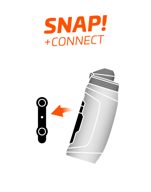 Fidlock TWIST Trinkflasche 800 ml mit Bottle Connector und TWIST Bike Base. Transpare...