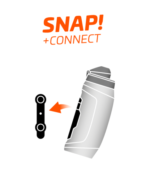 Fidlock TWIST Trinkflasche 800 ml mit Bottle Connector und TWIST Bike Base. Transpare...