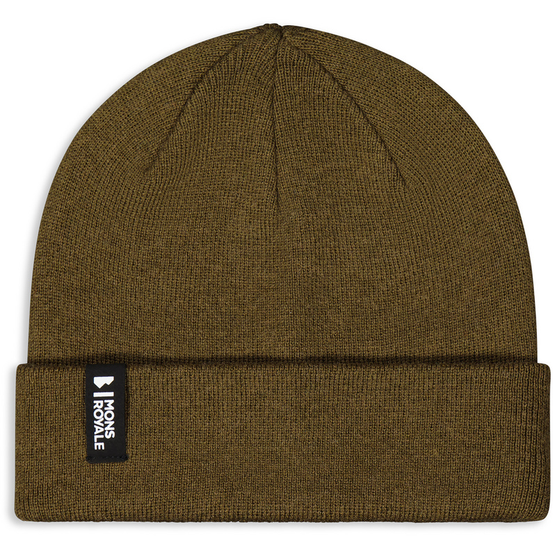 Mons Royale McCloud Beanie, Dark Olive, Grösse OS