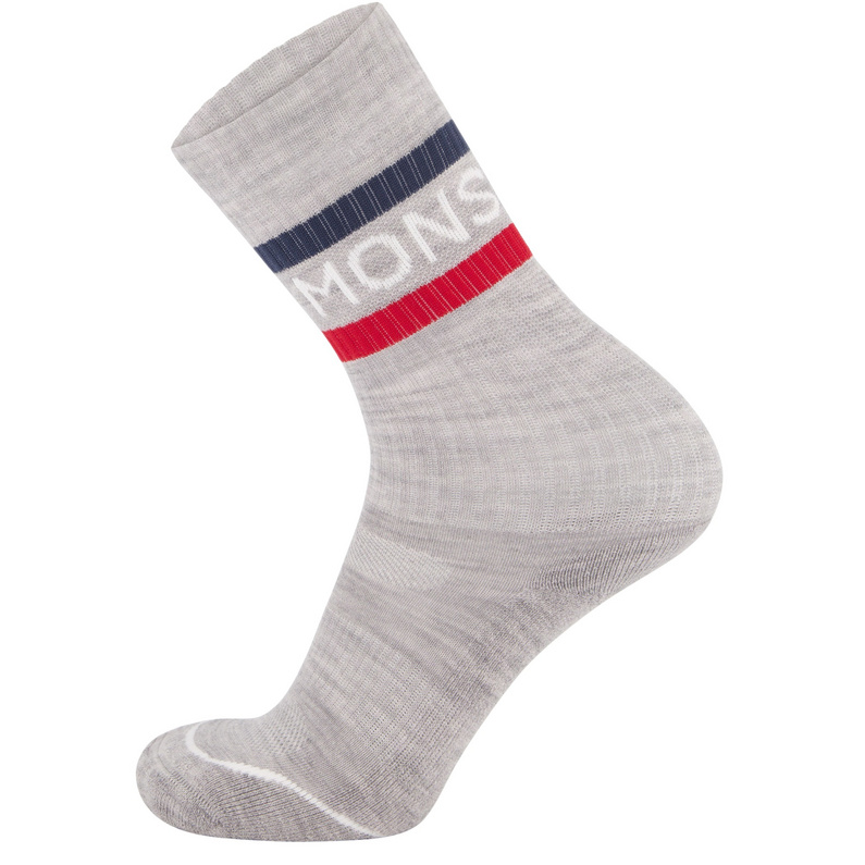 Mons Royale Signature Crew Sock, College Grey, Grösse XL