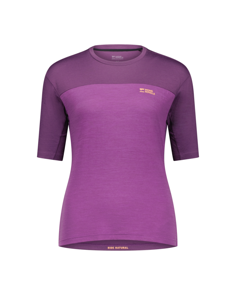 Mons Royale Diversion Merino Bike Jersey Short Sleeve, Ultraviolet / Boysenberry, Grösse L