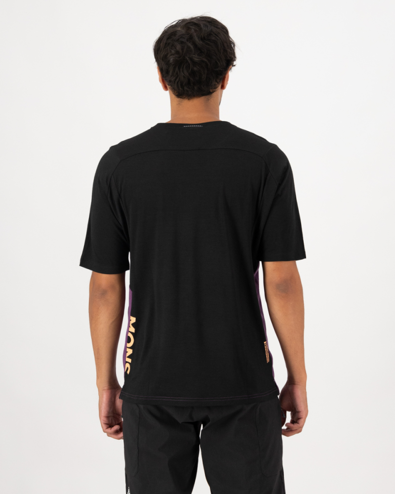 Mons Royale Diversion Merino Bike Jersey Short Sleeve, Boysenberry / Black, Grösse M