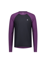 Mons Royale Tarn Merino Bike Wind Jersey, Black / Boysenberry, Grösse XL