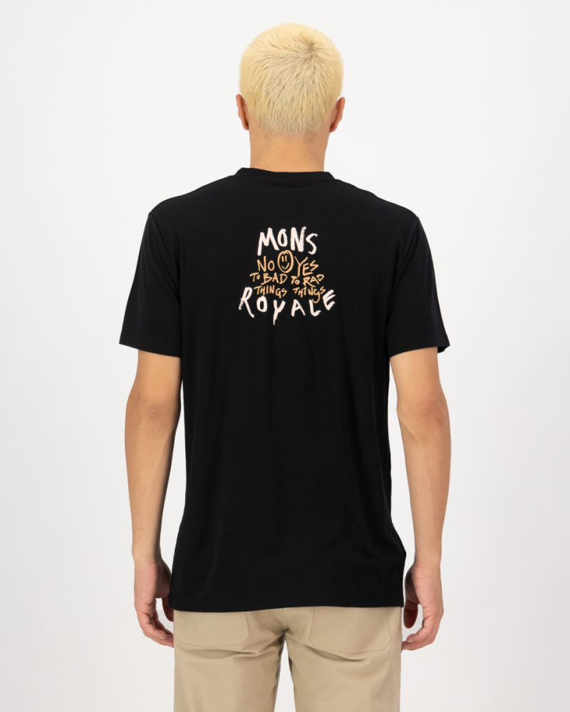 Mons Royale Icon Merino Classic T-Shirt, Black, Grösse XL
