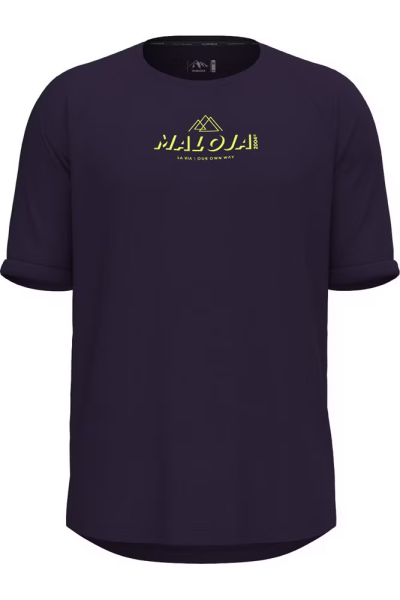 Maloja anderterm. enduro tee, dark grape, grösse