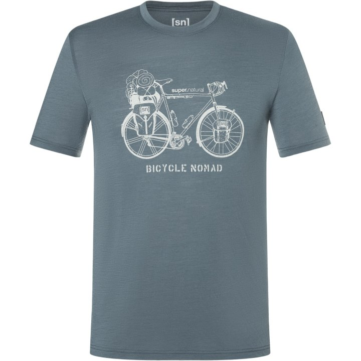 Supernatural m bicycle nomad tee turbulence blue/feather grey