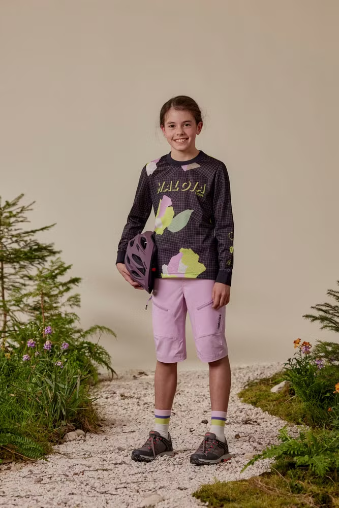 Maloja IntanU. Dirt Shirt, deep black grid fieldflower, Grösse XL