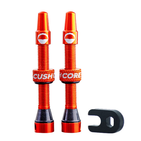 CushCore Tubeless Presta Air Valve Tubeless, 44 mm, /pièces. Orange.