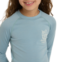 Namuk Uil Merino Longsleeve "Elo", Ice blue / Sunset rose, 140/146