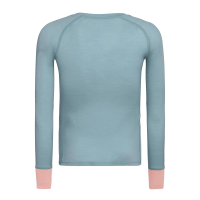 Namuk Uil Merino Longsleeve "Elo", Ice blue / Sunset rose, 140/146